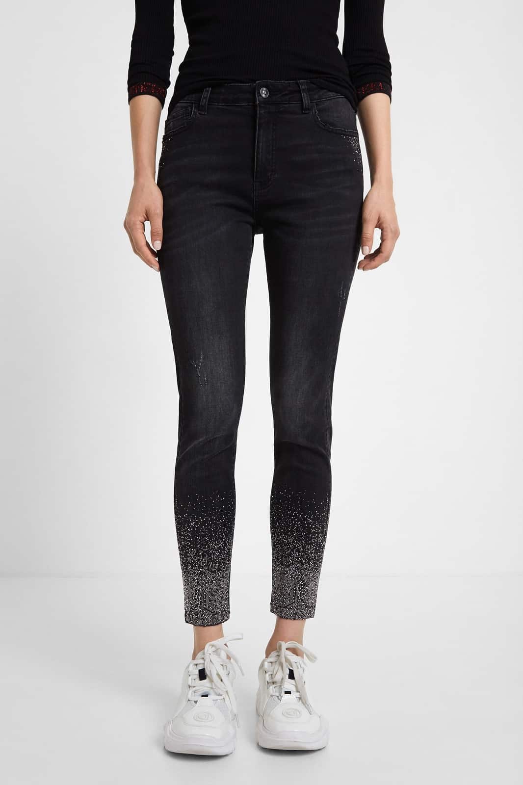 Desigual černé džíny Denim Nola