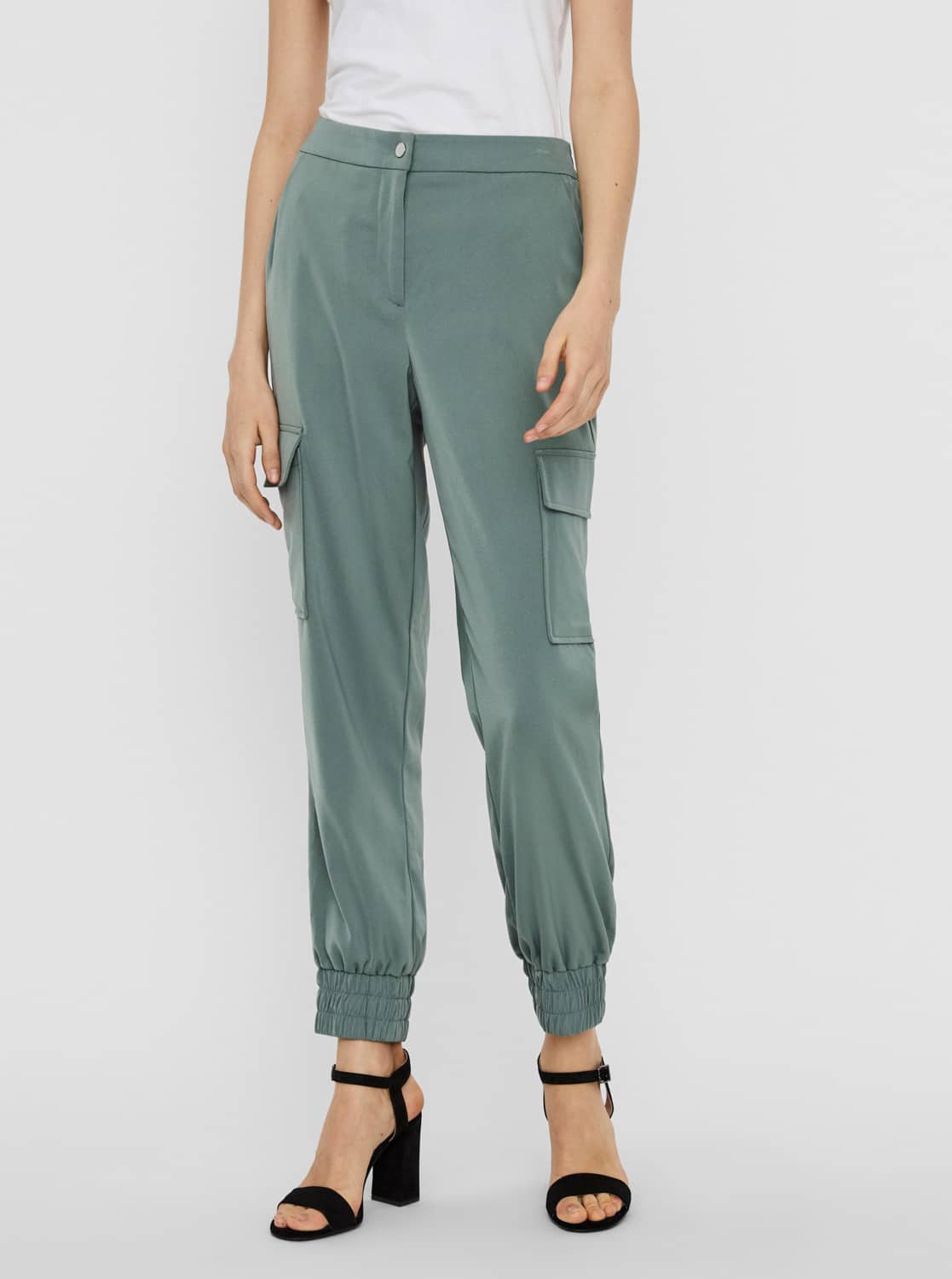 Vero Moda zelené kalhoty