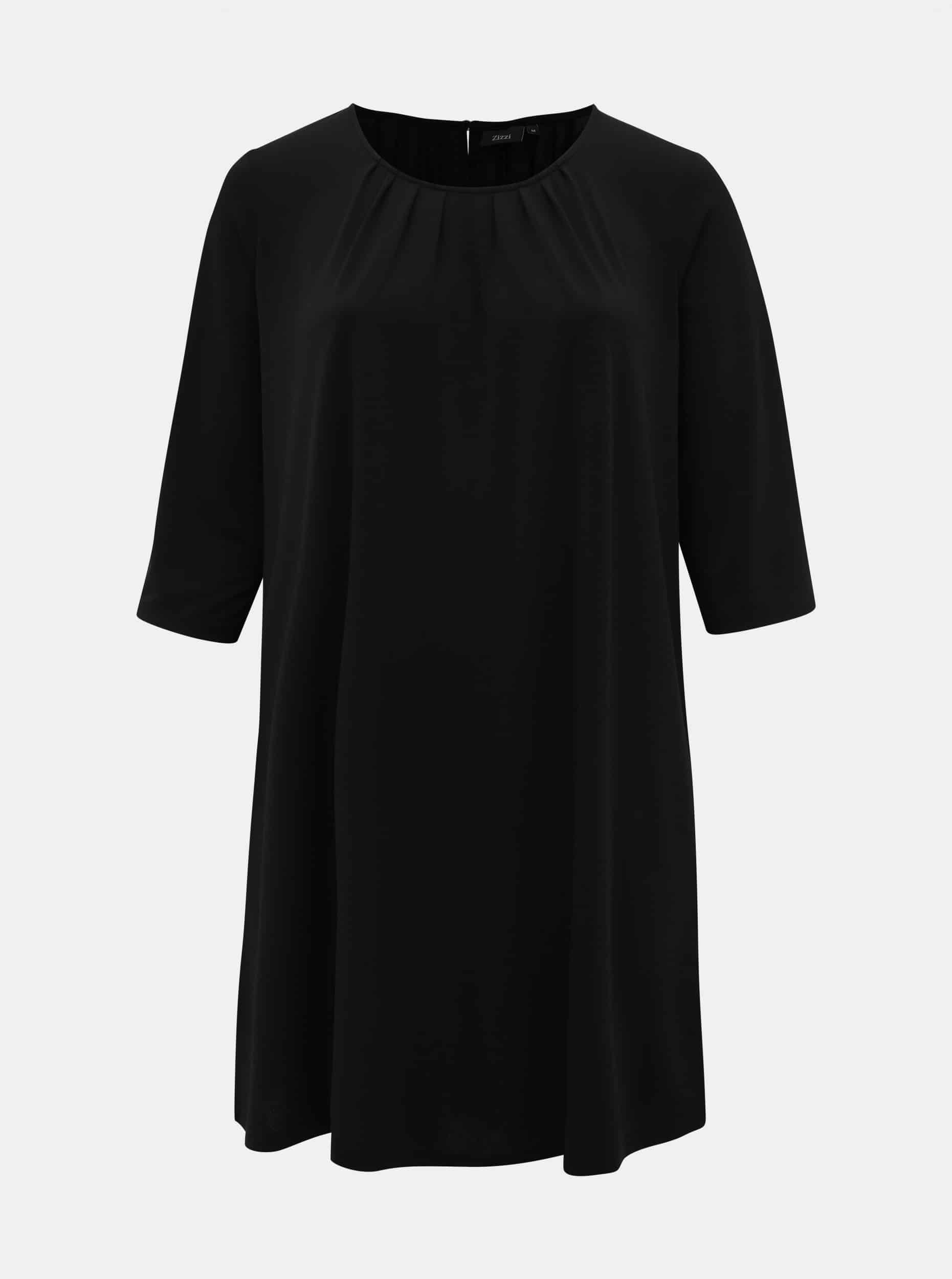 Zizzi černé šaty s tříčtvrtečním rukávem