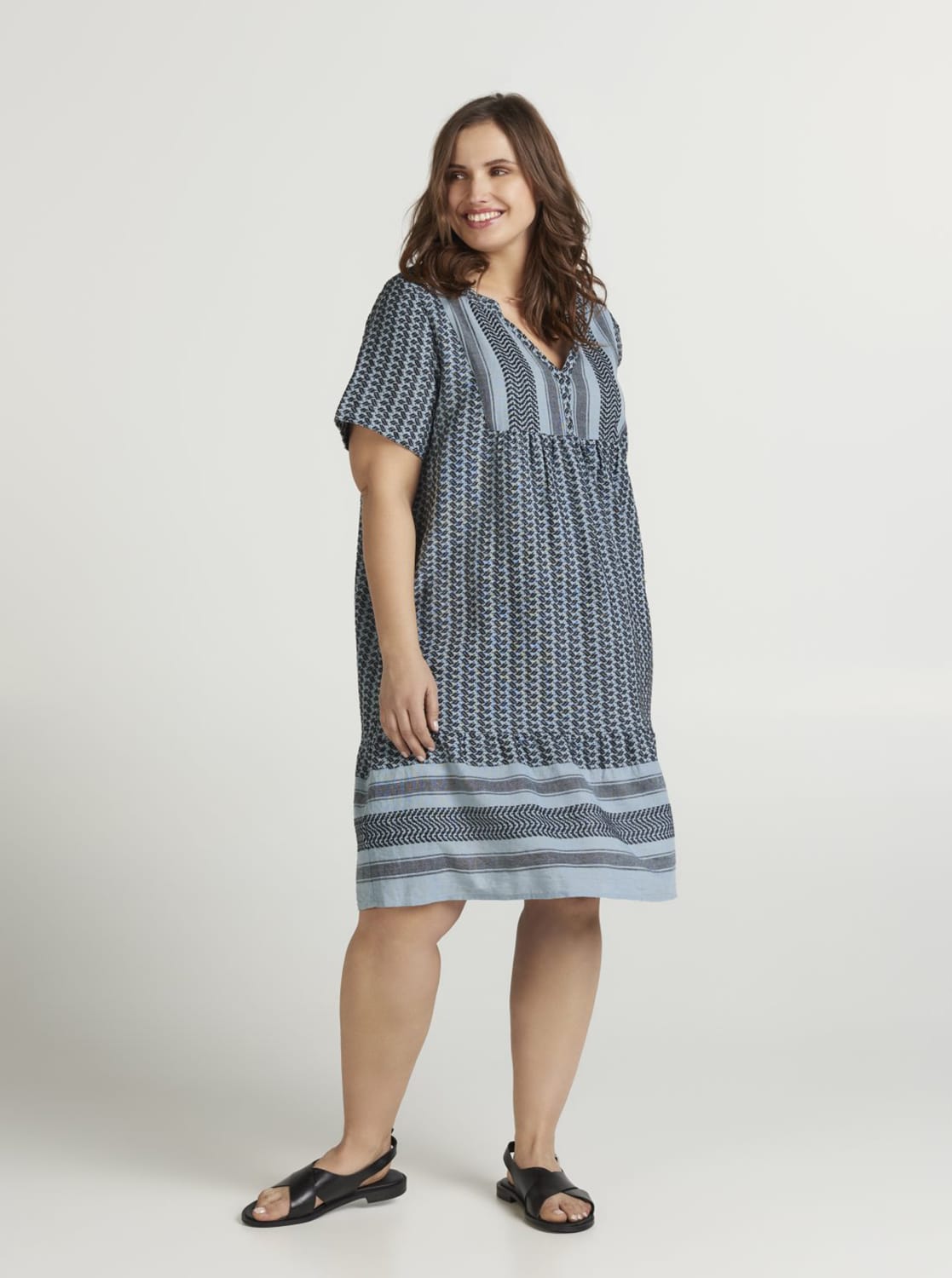 Zizzi modré vzorované šaty