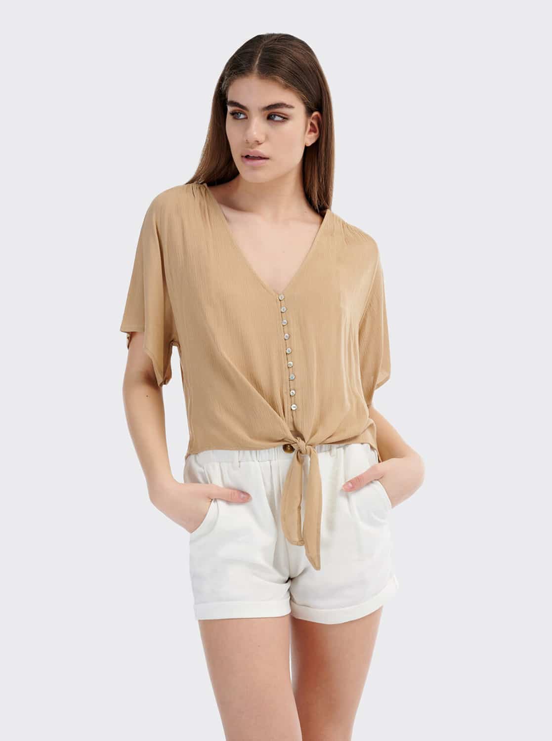 Alcott světle hnědá halenka