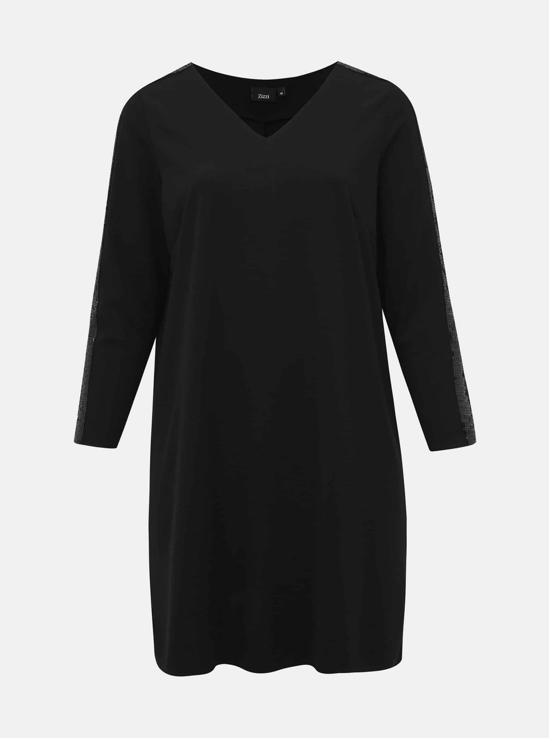 Zizzi černé šaty s flitry na rukávech