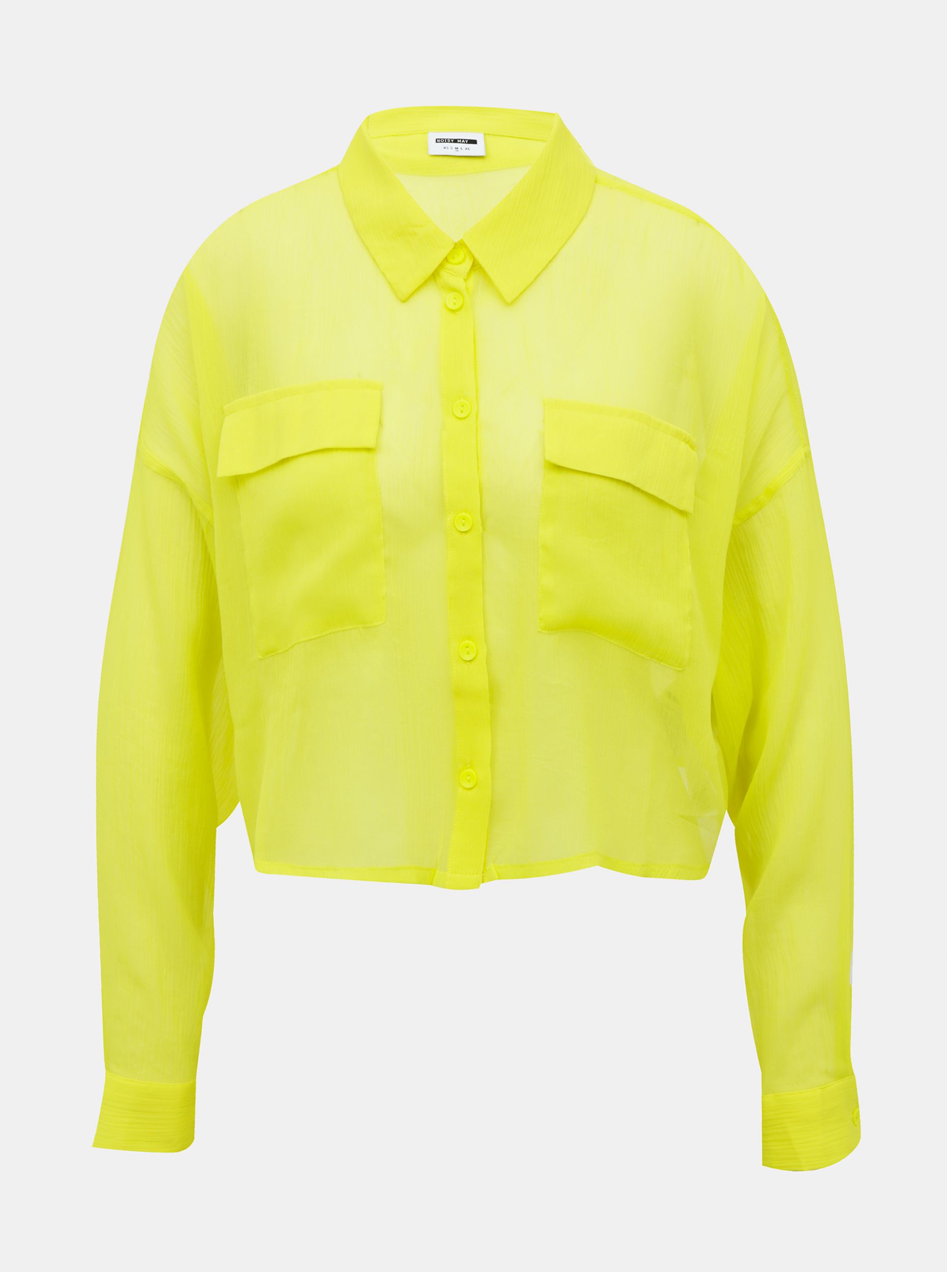 Noisy May žlutá transparentní košile Neno