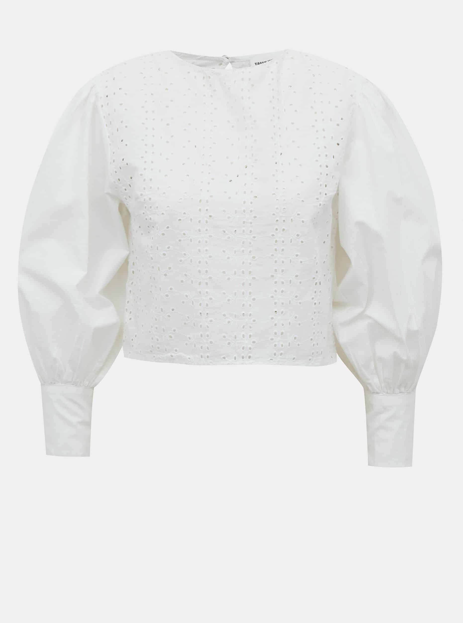 Tally Weijl bílá krátká halenka s madeirou