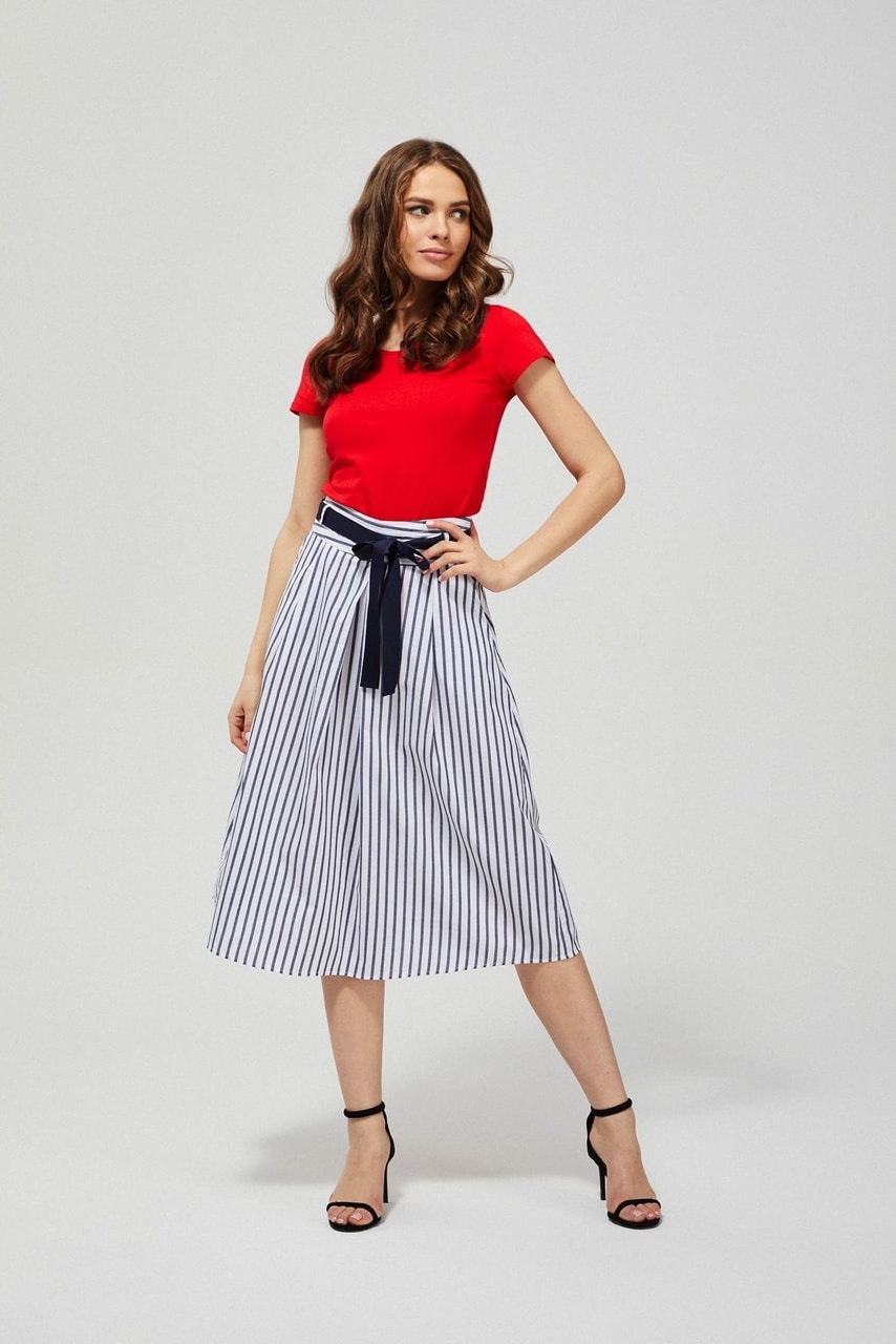 Moodo pruhovaná midi sukně