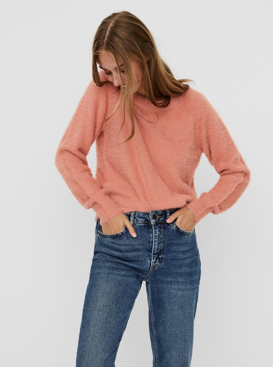 Noisy May růžový svetr Jess