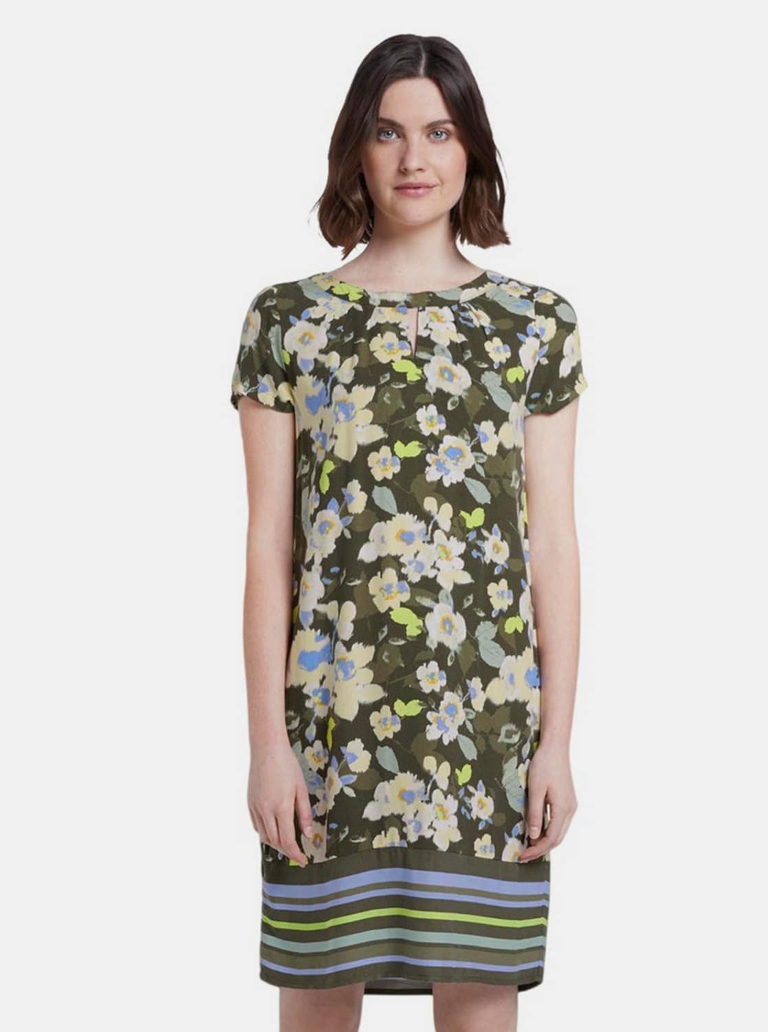 Tom Tailor zelené květované šaty