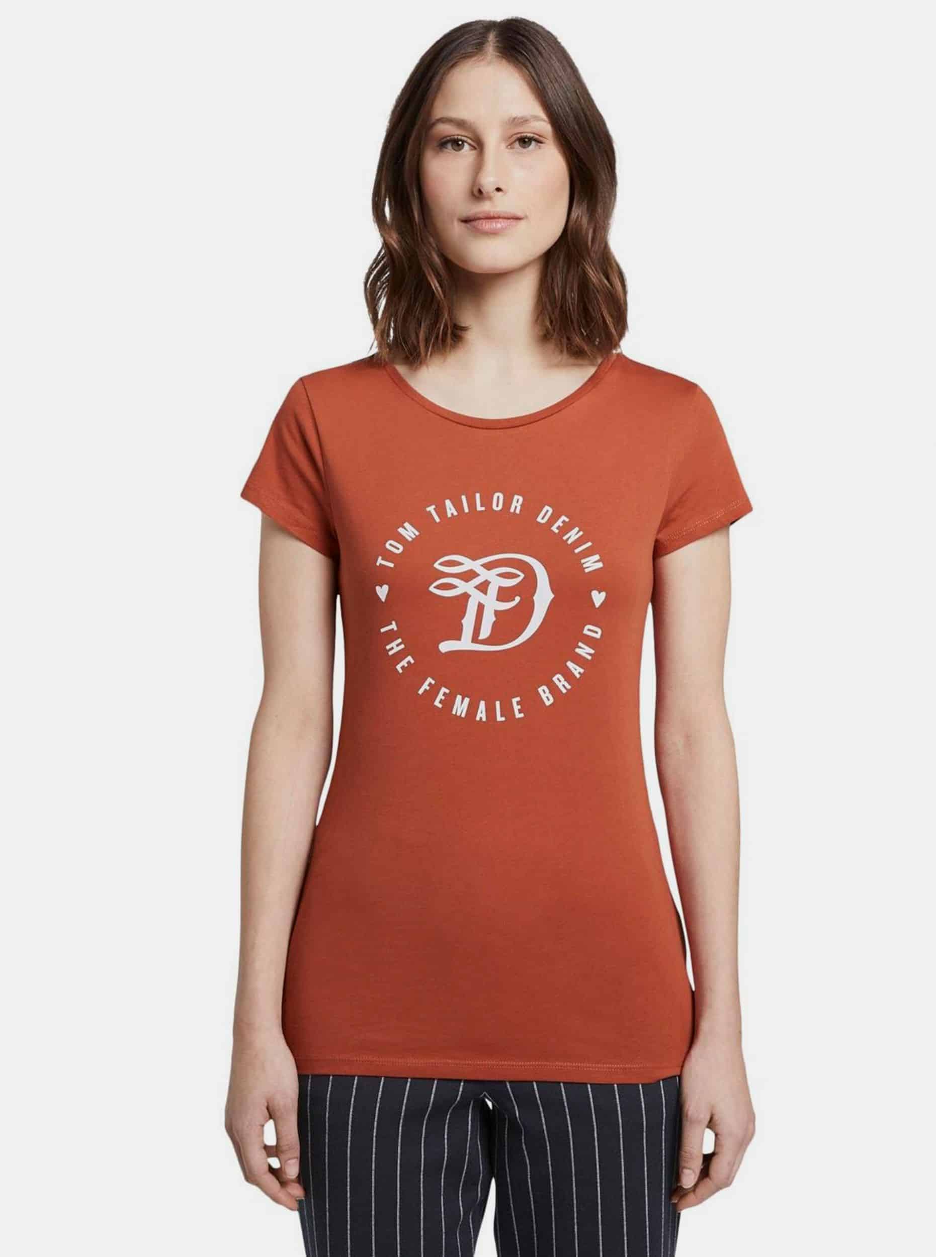 Tom Tailor Denim cihlové tričko s logem