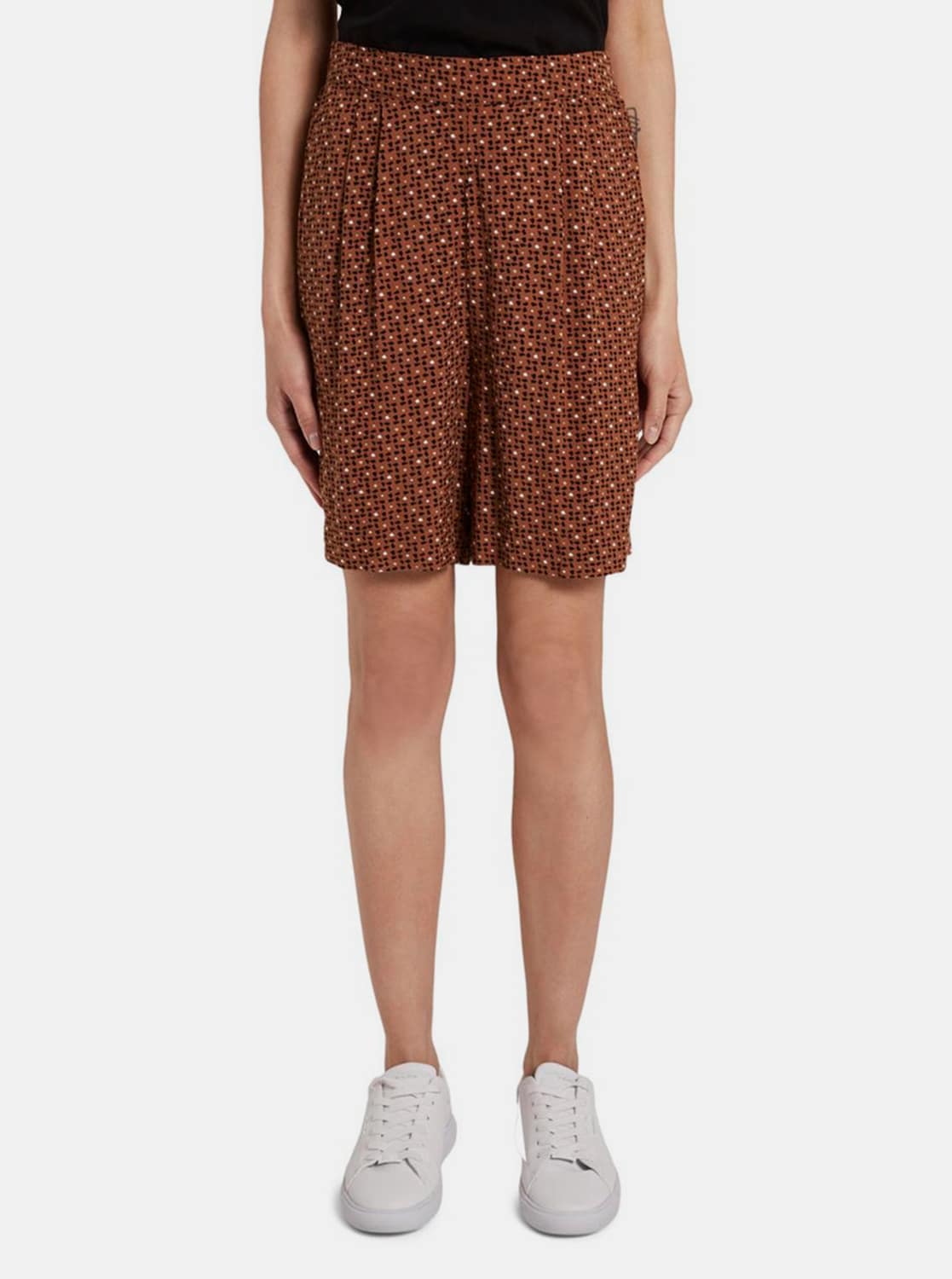 Tom Tailor hnědé kraťasy se vzory