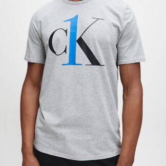 Calvin Klein šedé pánské tričko S/S Crew Neck