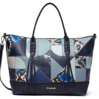 Desigual modrá patchwork kabelka Bols Ayax Holbox