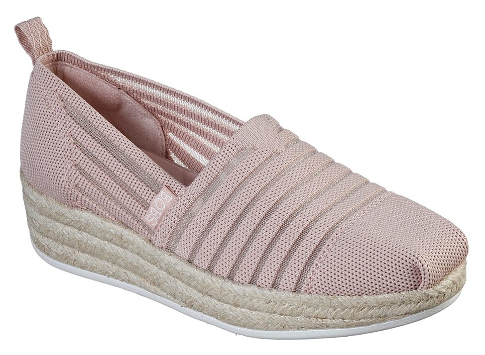 Skechers pudrové espadrilky s jutou Highlights 2.0 Homestretch Blush