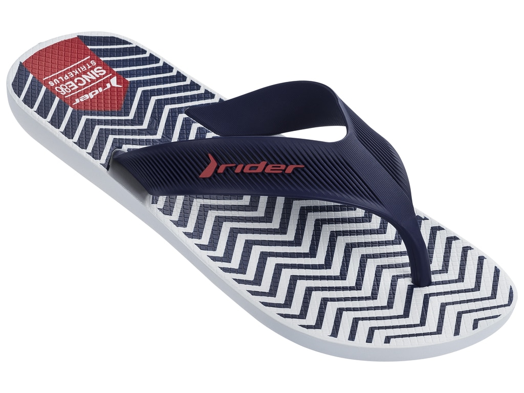 Rider barevné pánské žabky Strike Plus White/Blue