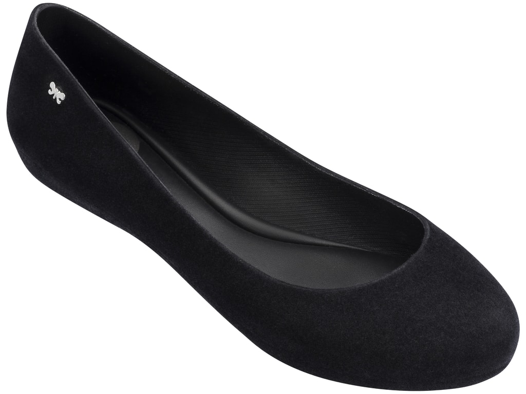 Zaxy černé baleríny Pop Flocked