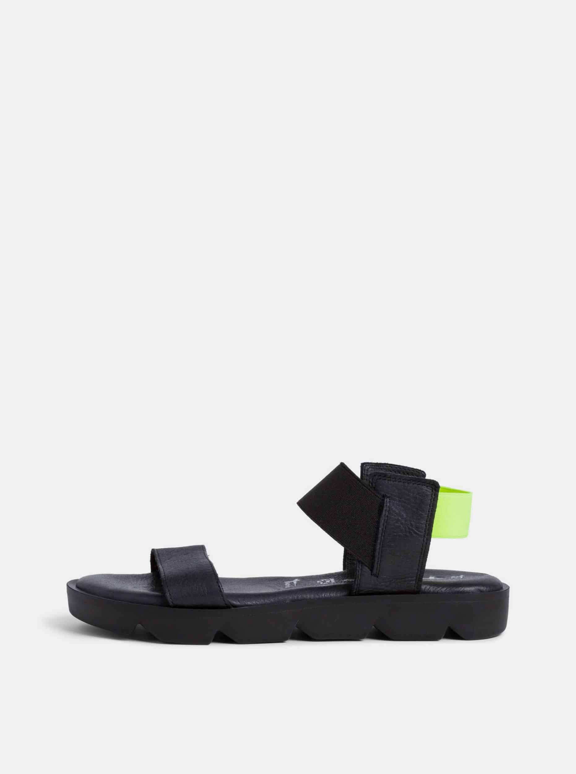 Tamaris černé kožené sandály