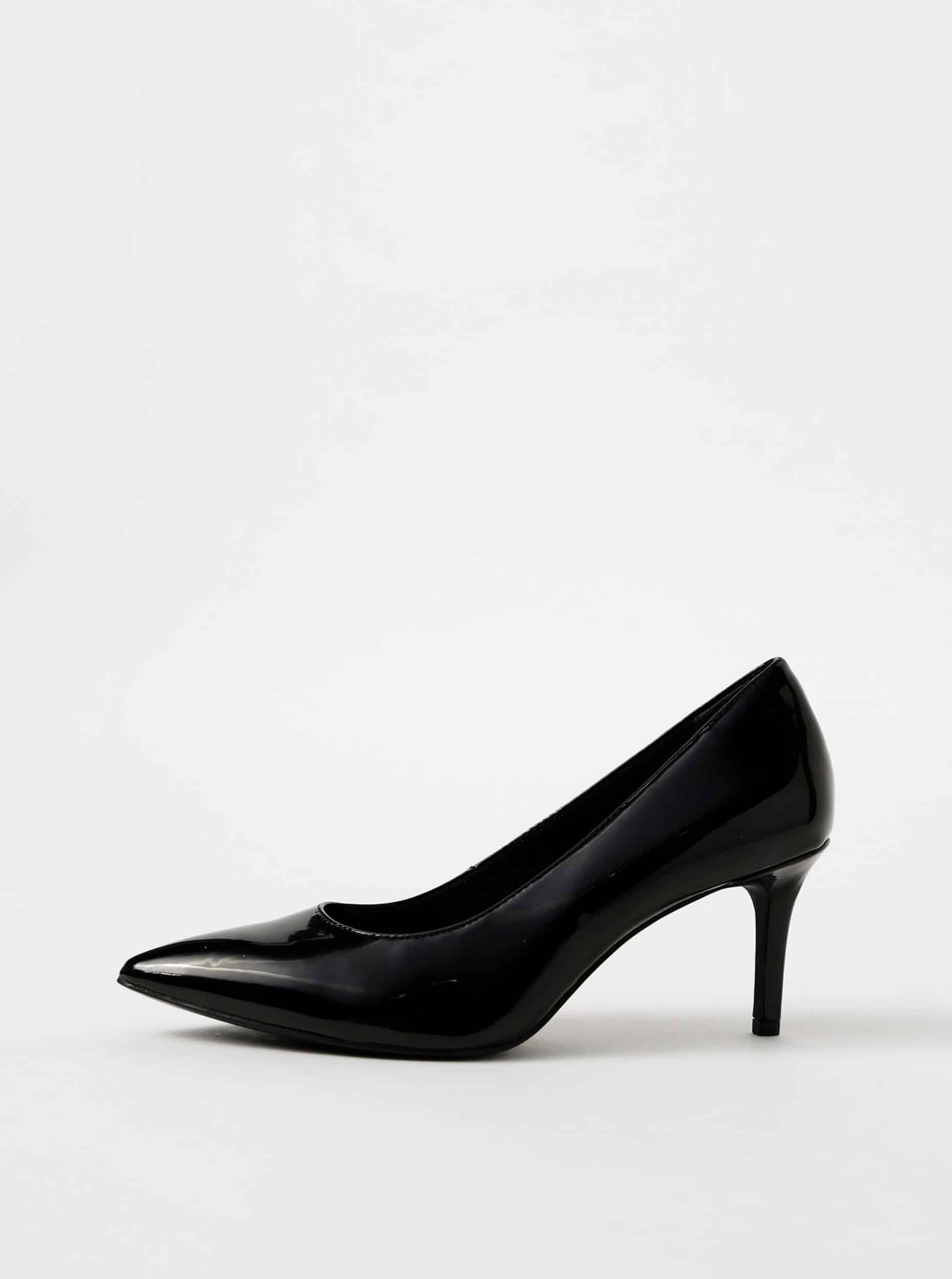 Tamaris černé lesklé lodičky