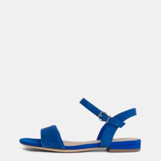 Tamaris modré semišové sandály