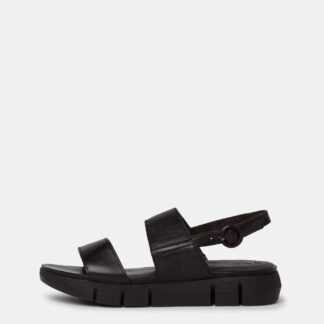 Tamaris černé kožené sandály