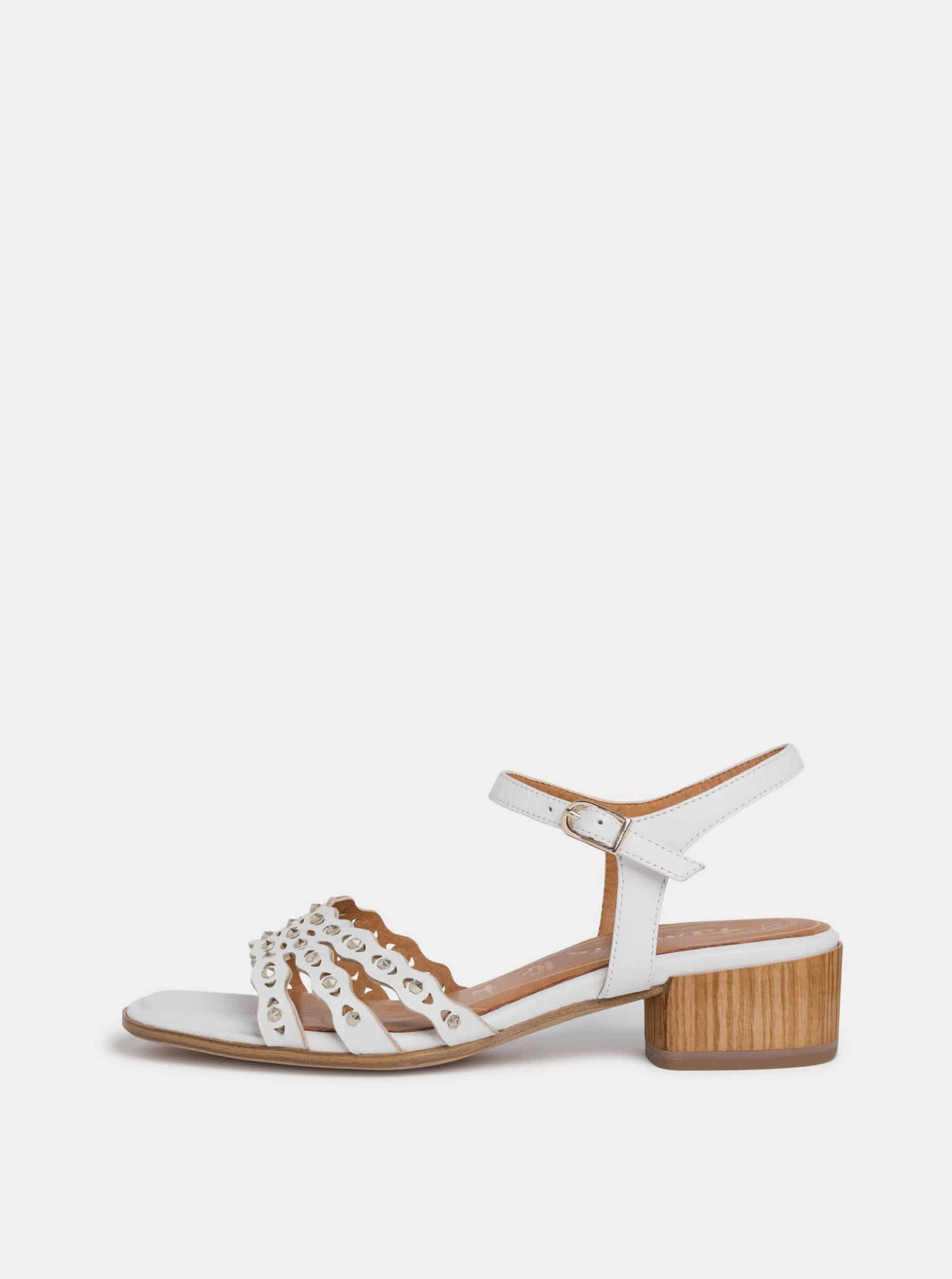 Tamaris bílé kožené sandály
