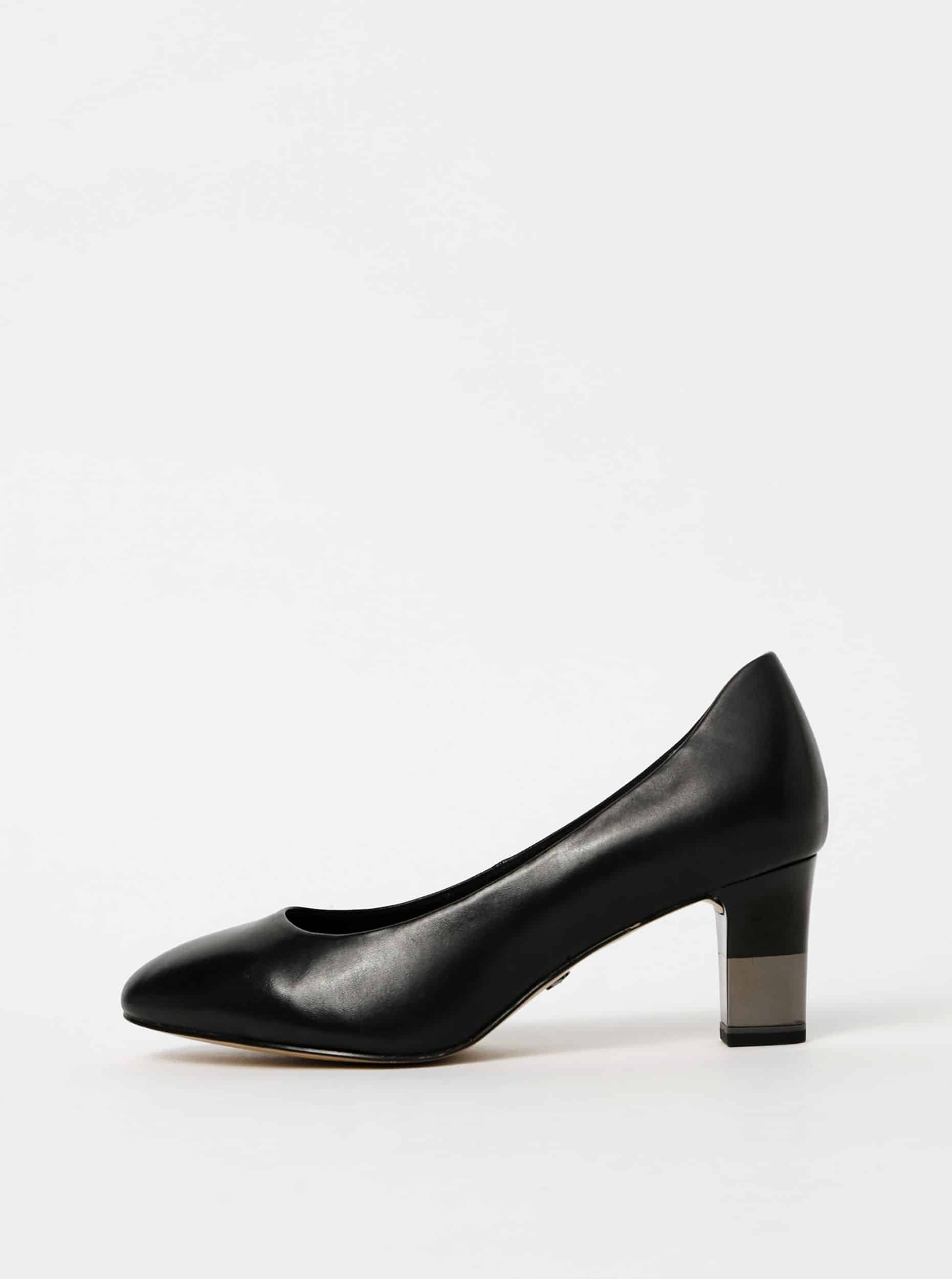 Tamaris černé kožené lodičky