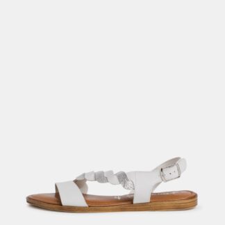 Tamaris bílé kožené sandály
