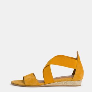 Tamaris žluté semišové sandály