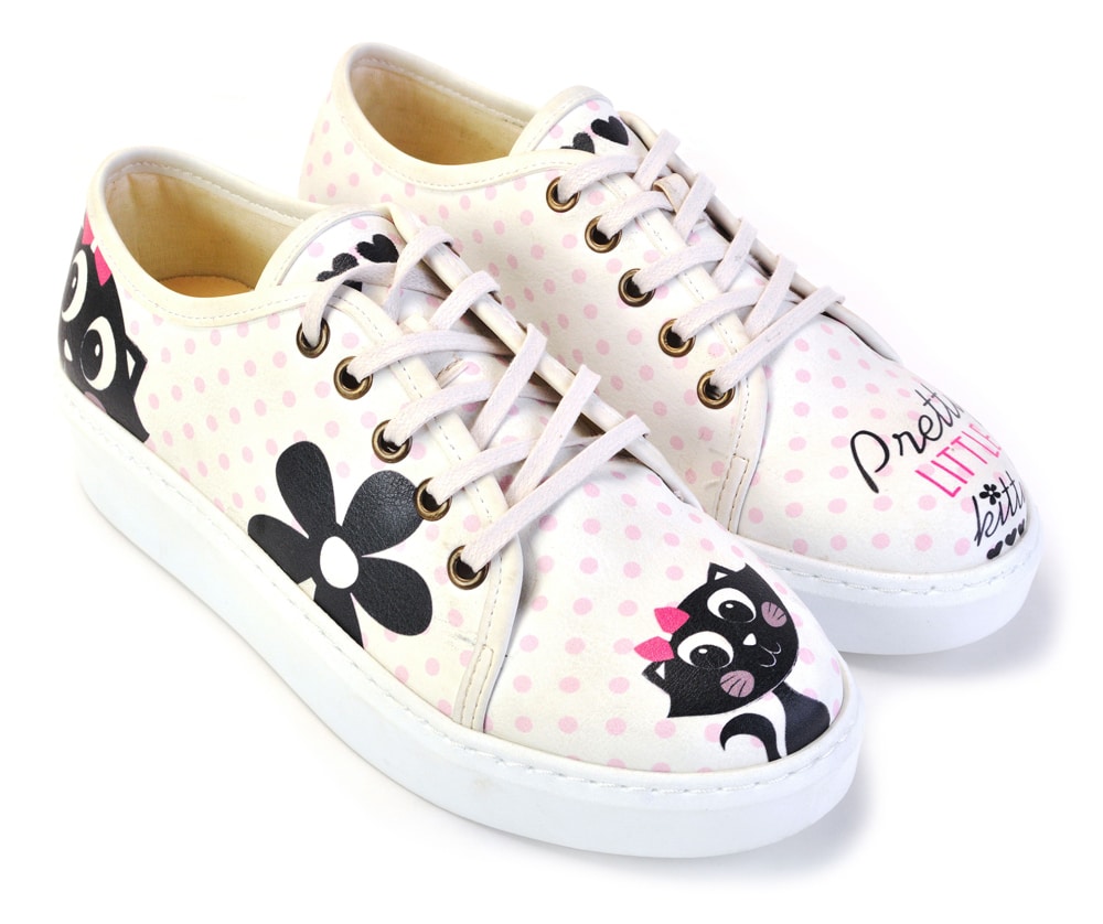 Goby bílé puntíkované tenisky Pretty Little Kitty