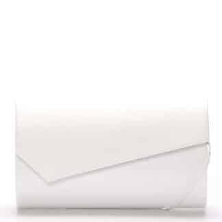 Velké stylové dámské psaníčko bílé lesklé - Delami Charlien bílá