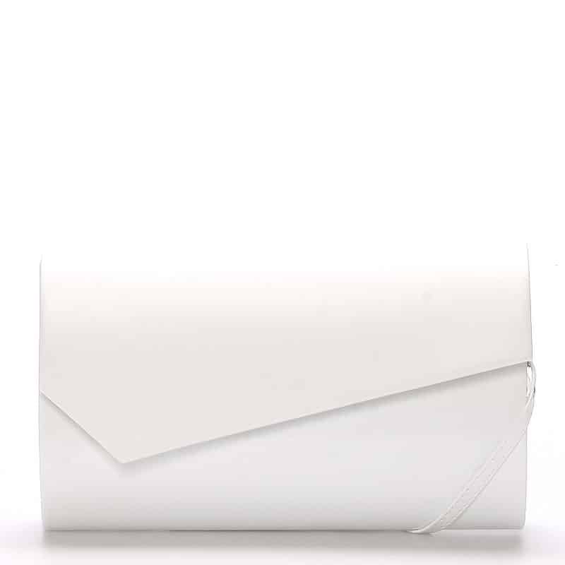 Velké stylové dámské psaníčko bílé lesklé - Delami Charlien bílá