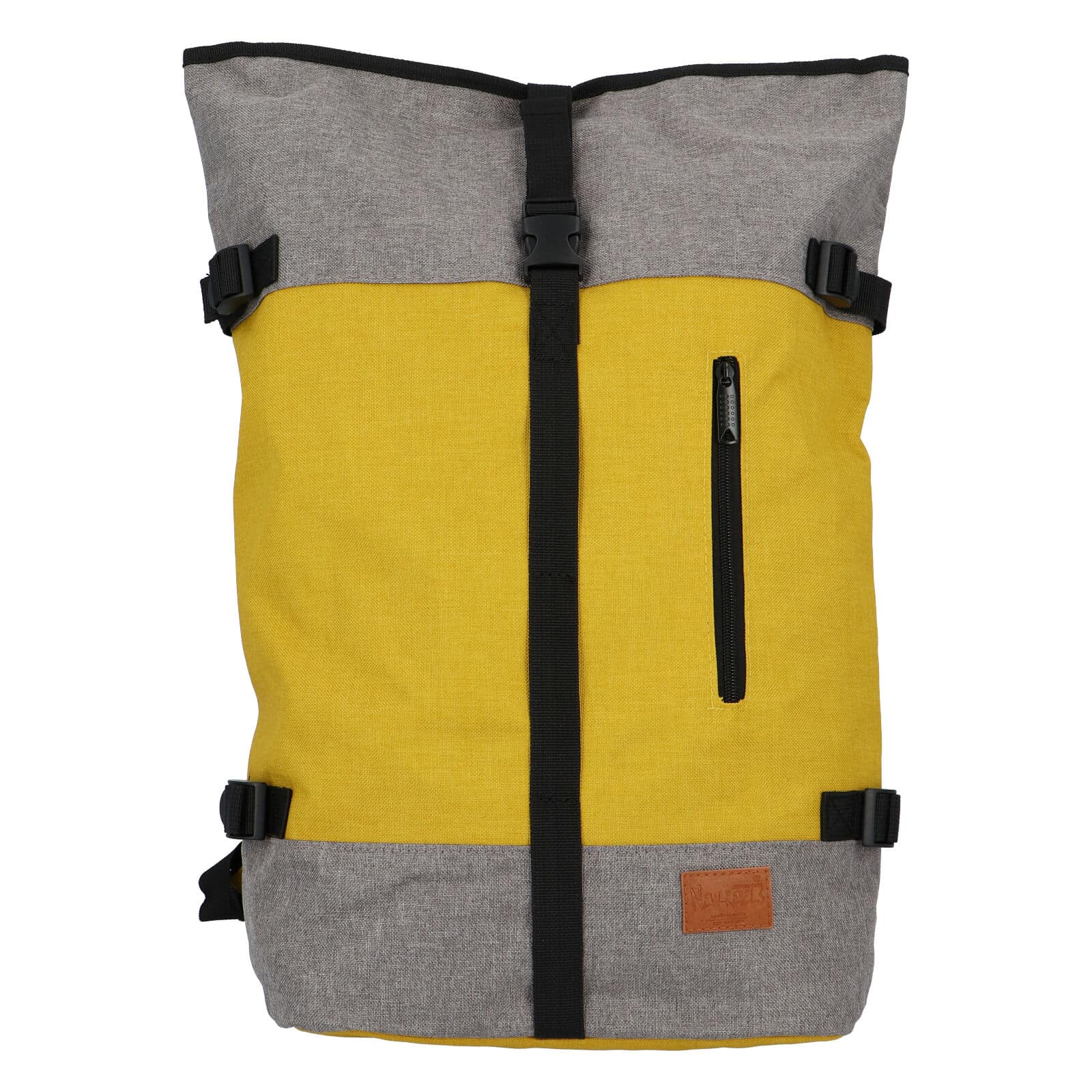 Jedinečný velký stylový unisex batoh žlutošedý - New Rebels Rebback žlutá