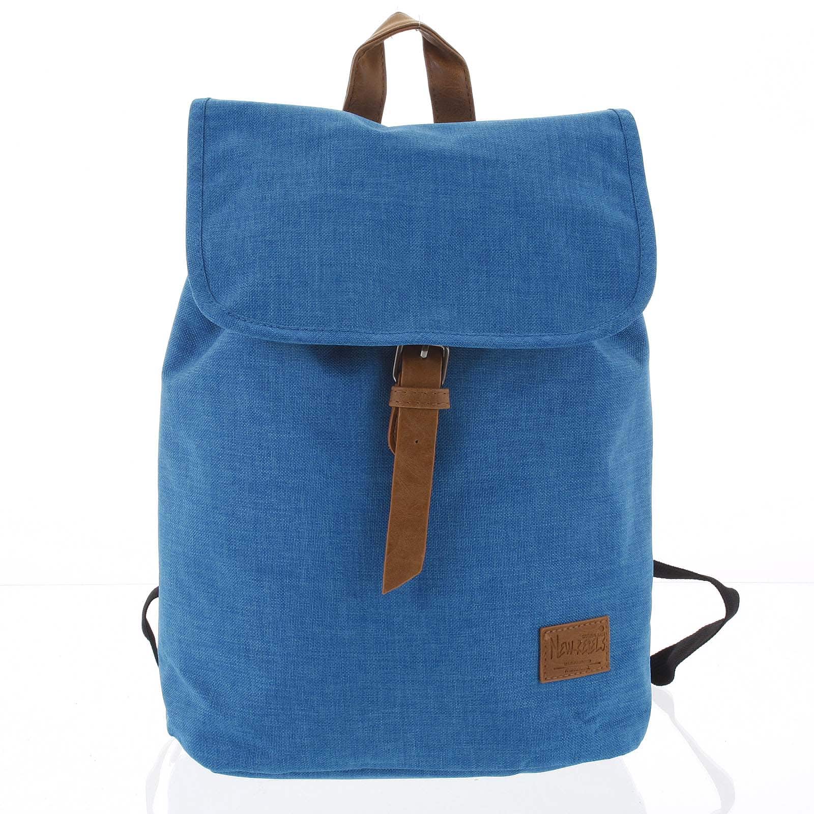 Elegantní látkový tyrkysově modrý batoh - New Rebels Morpheus tyrkysová