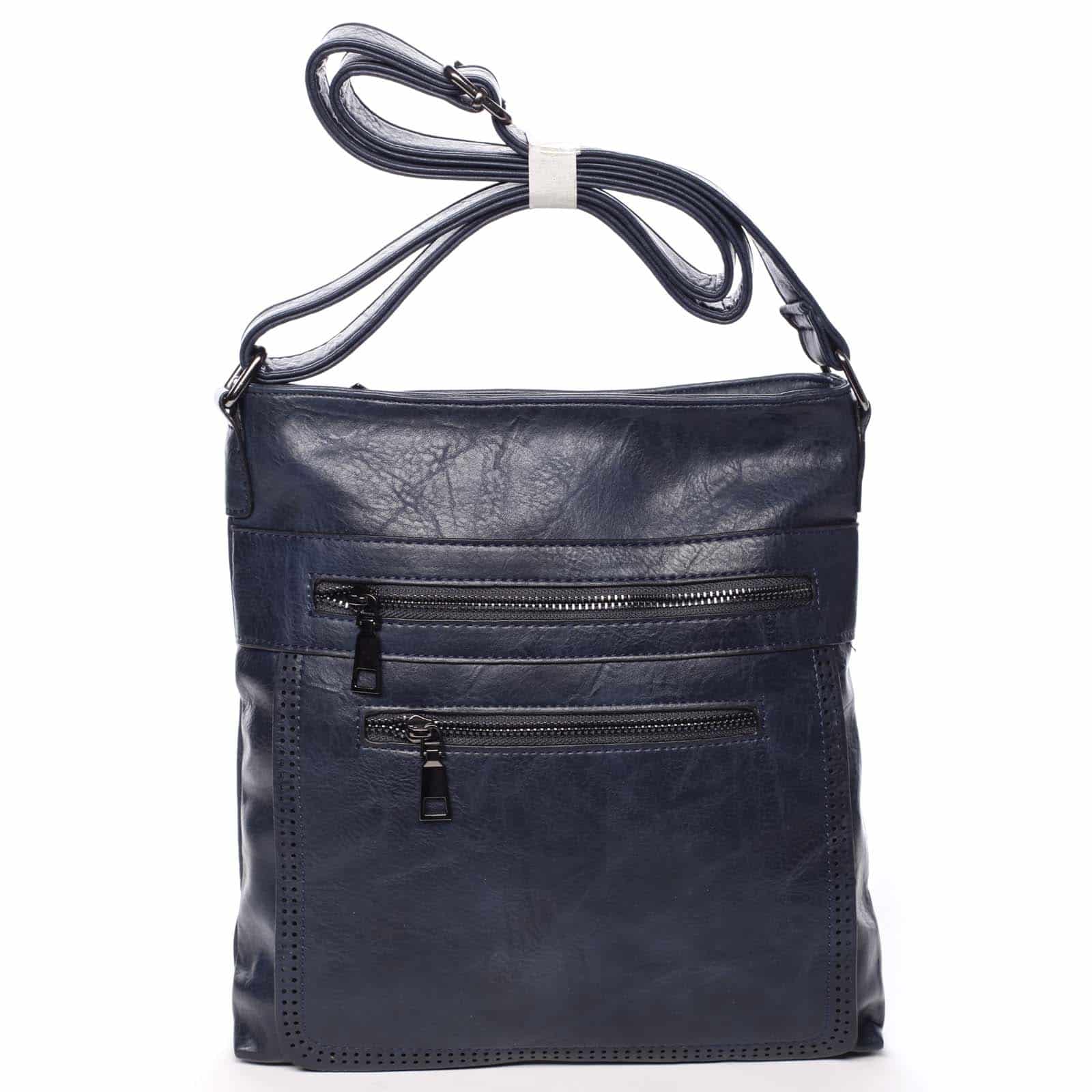 Moderní střední crossbody kabelka tmavě modrá - Delami Karlie modrá