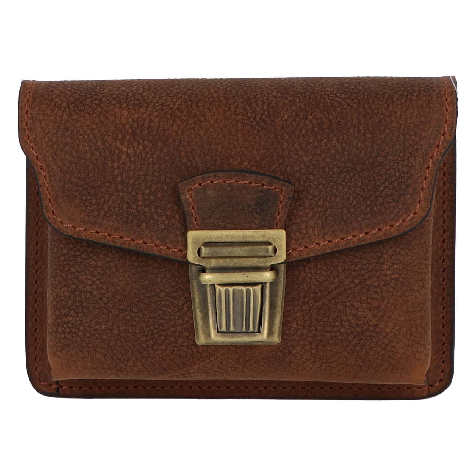 Pánská kožená kapsa na opasek hnědá - Kabea Basel 2 hnědá