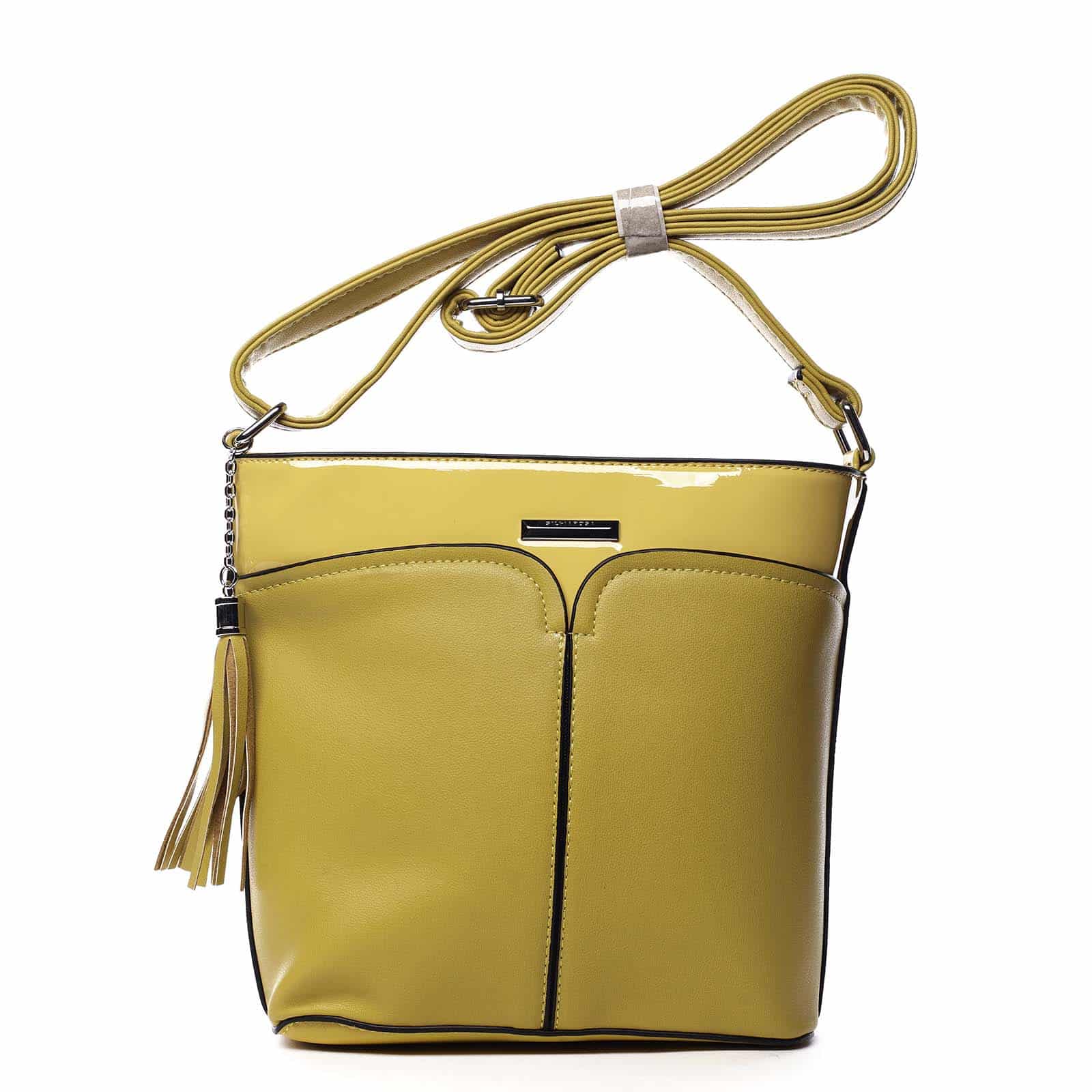 Dámská crossbody kabelka žlutá - Silvia Rosa Enegmi žlutá