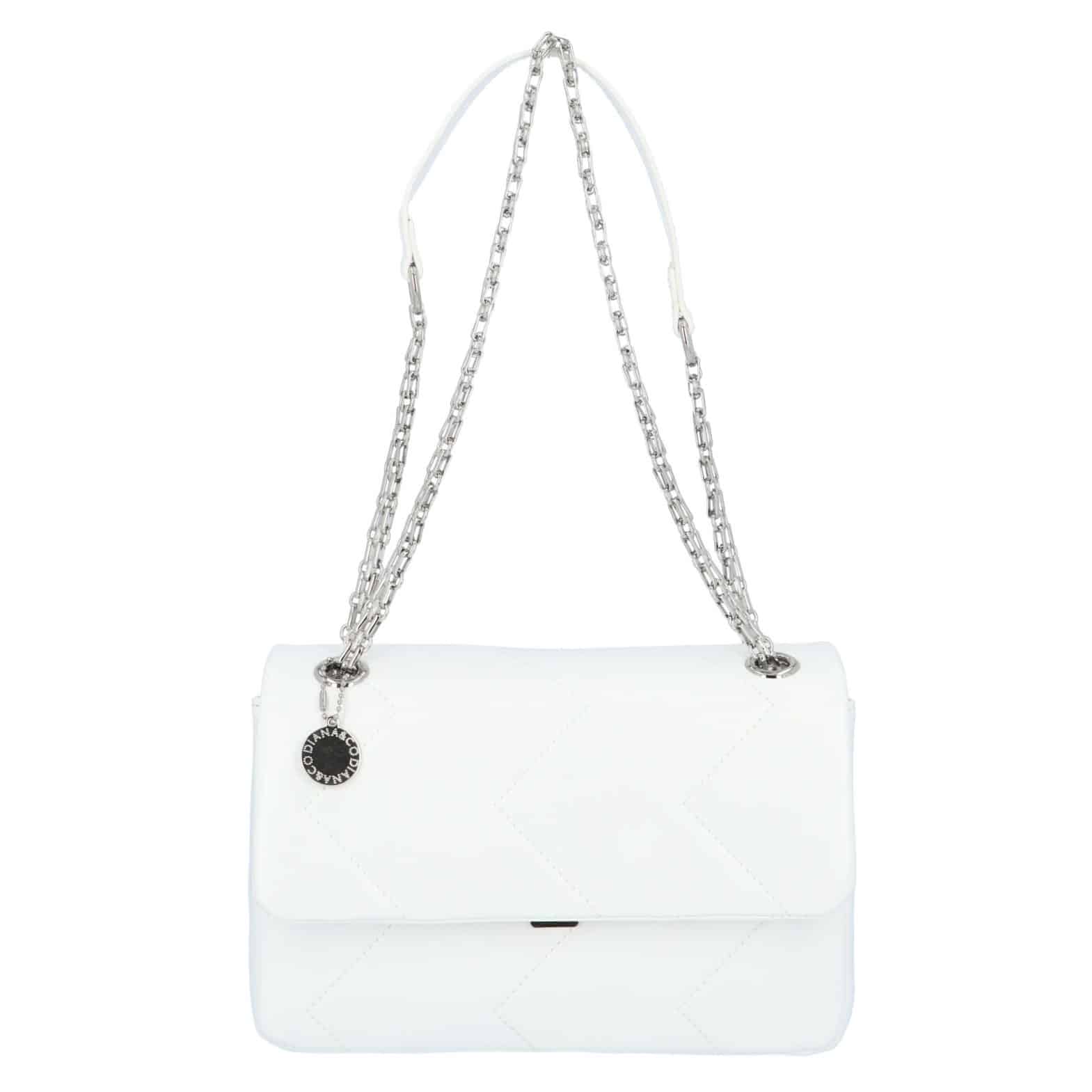 Dámská kabelka přes rameno bílá - DIANA & CO Threethre bílá