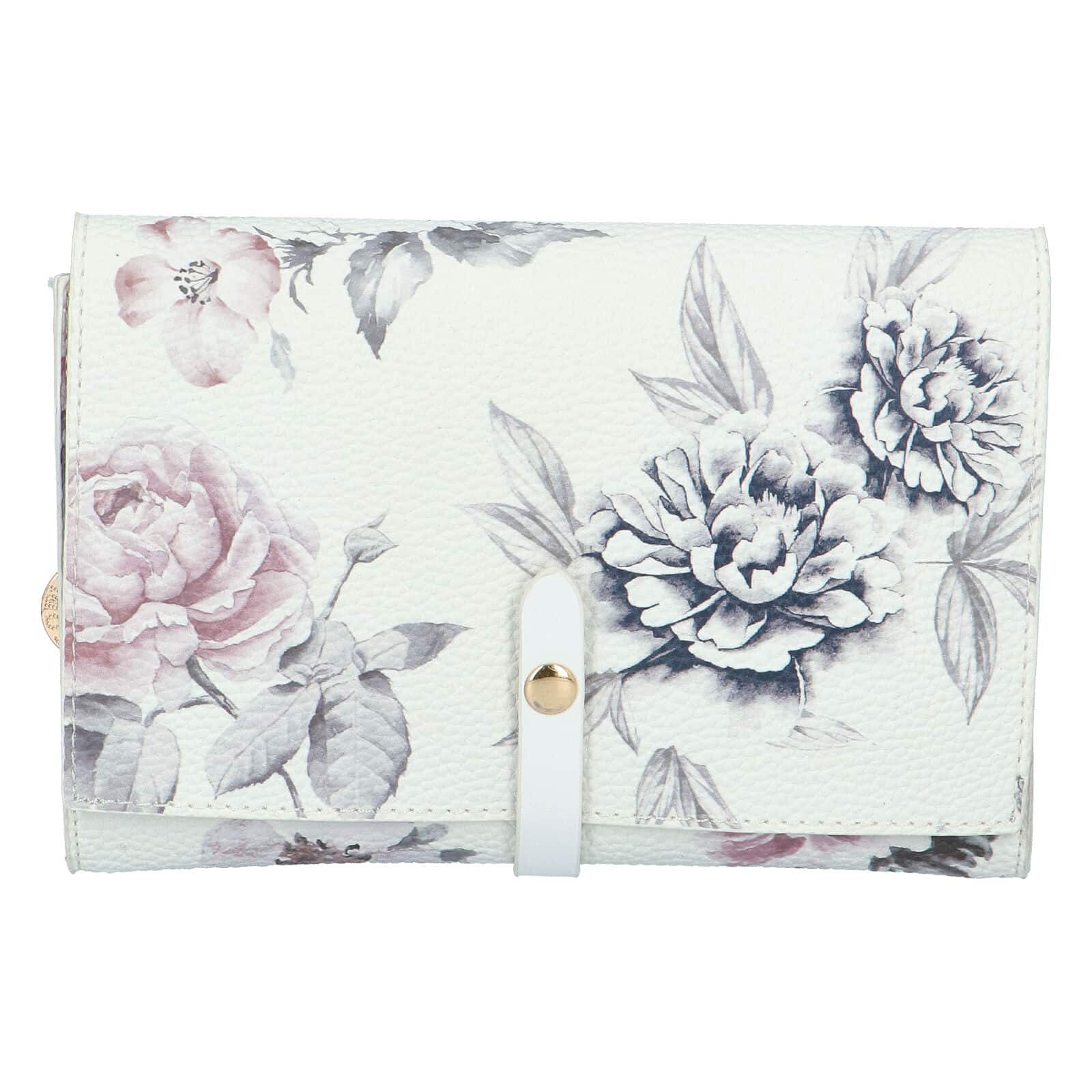 Dámské květované psaníčko bílé - DIANA & CO Flouw bílá