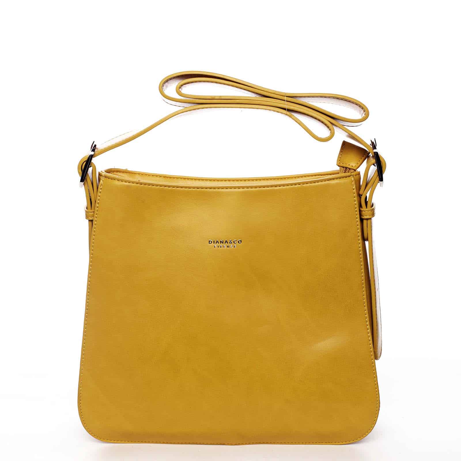 Dámská kabelka přes rameno žlutá - DIANA & CO Jiansis žlutá