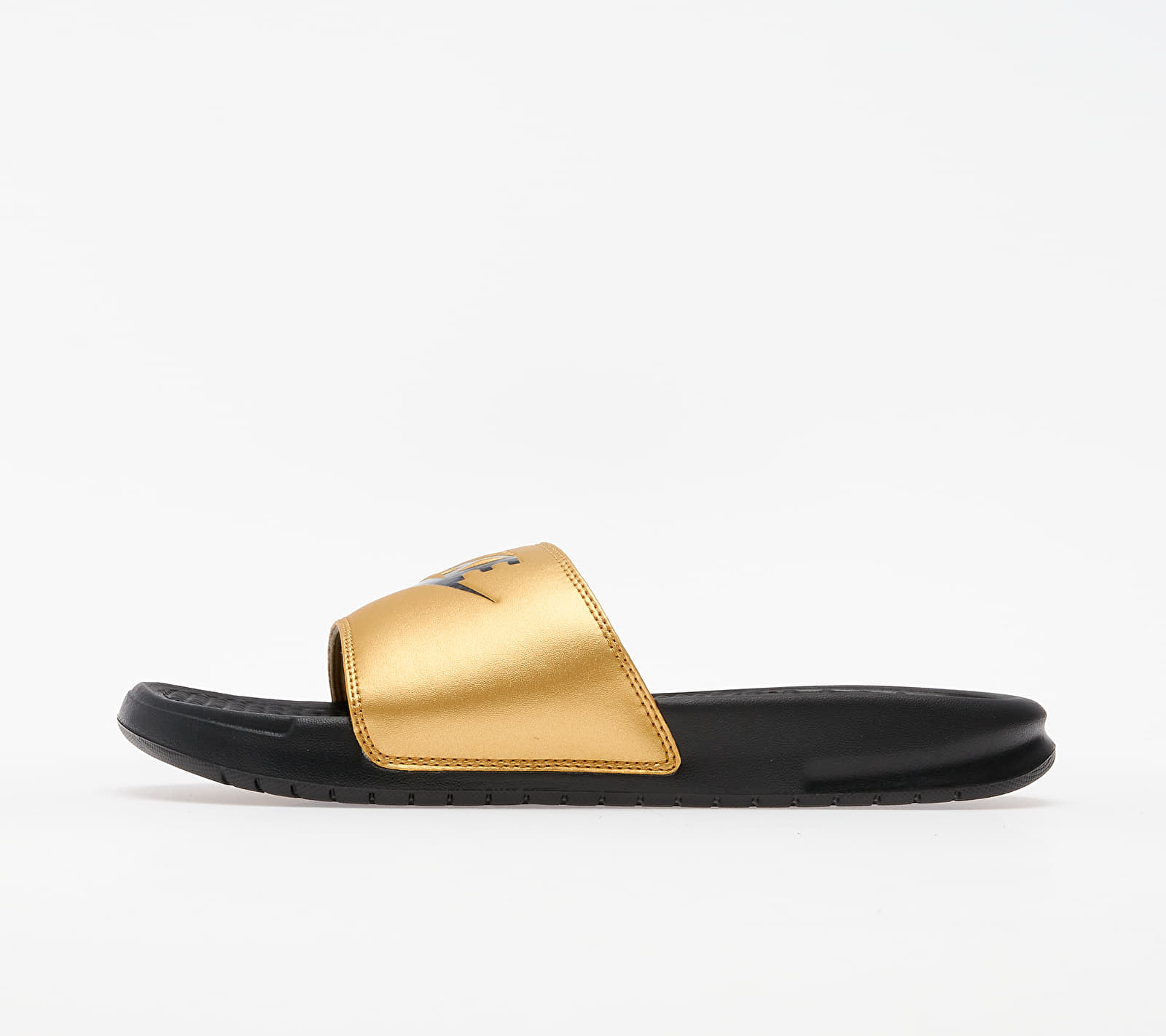 Nike Wmns Benassi JDI Black/ Black-Metallic Gold 343881-014