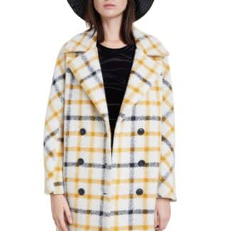 Desigual kostkovaný kabát Abrig Esben