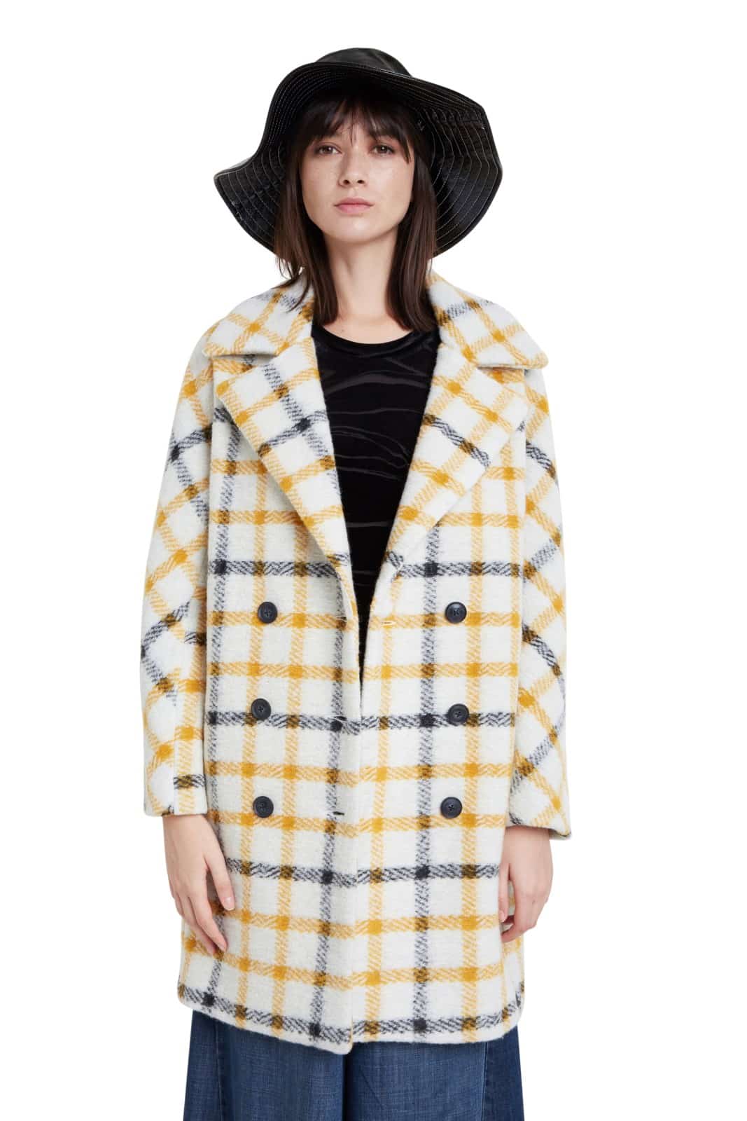 Desigual kostkovaný kabát Abrig Esben