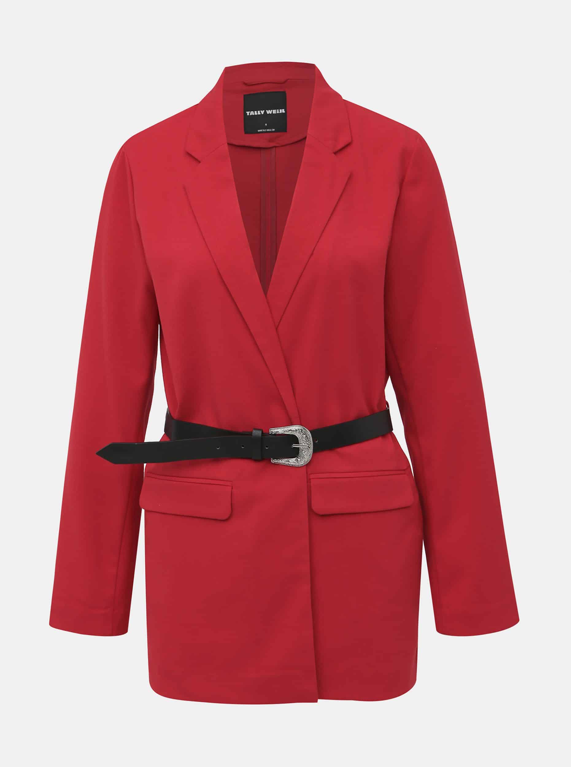 Červené sako s páskem TALLY WEiJL
