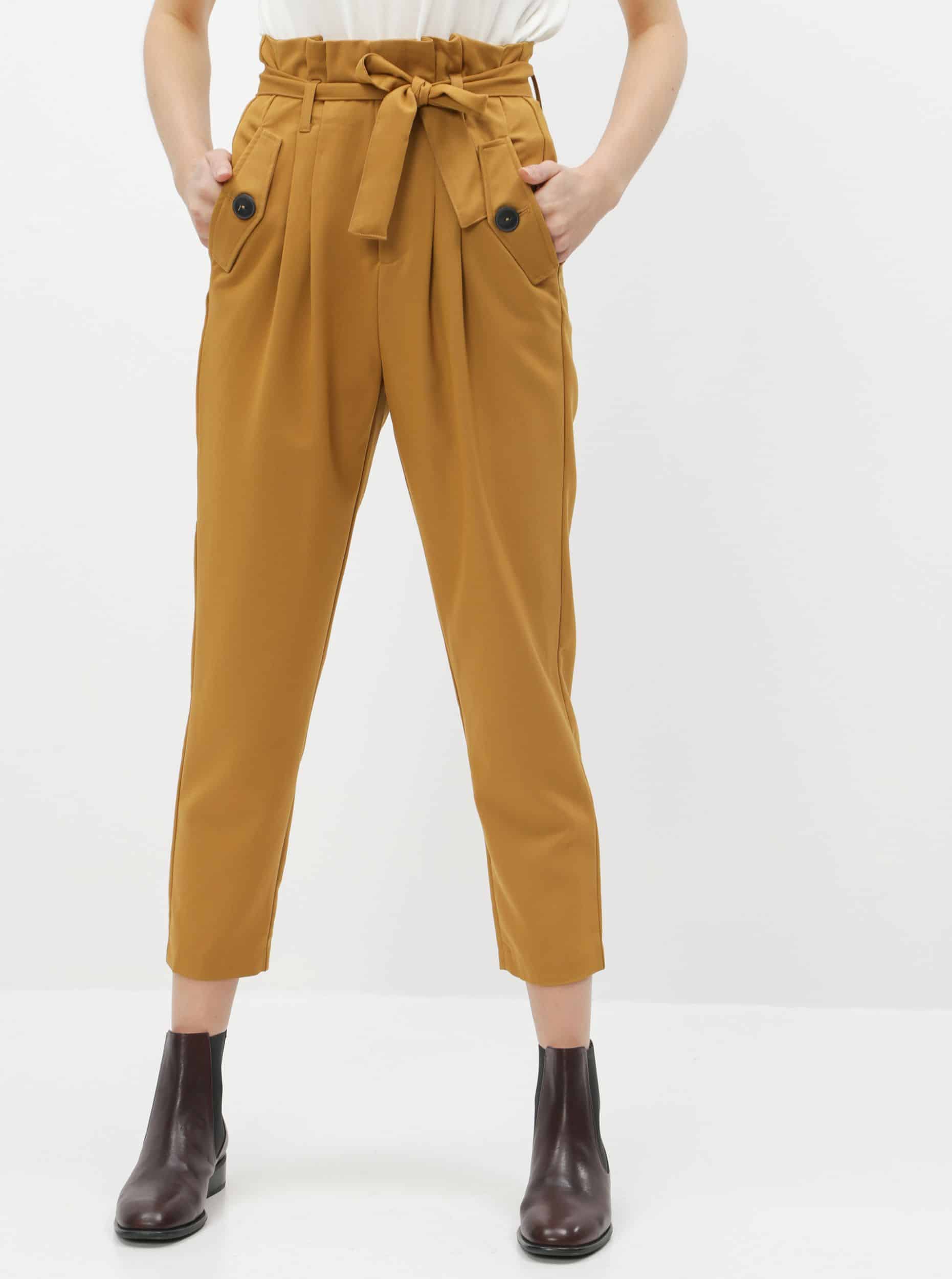 Hnědé kalhoty Noisy May Robert