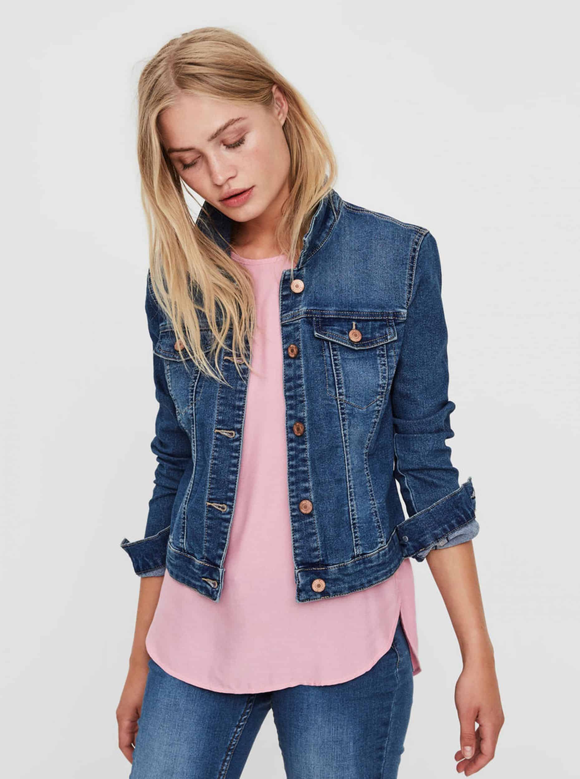 Modrá džínová bunda Noisy May Debra