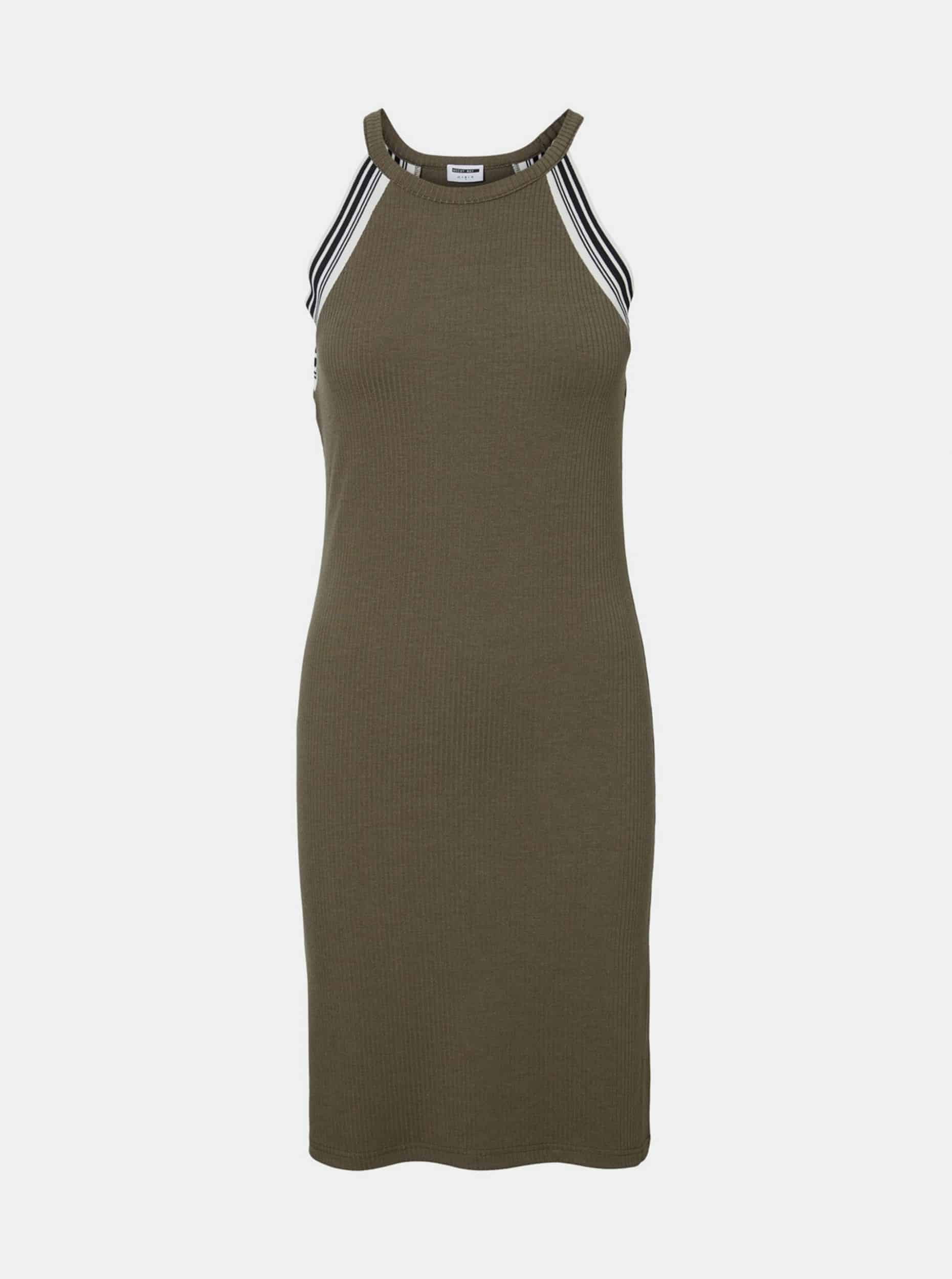 Khaki pouzdrové šaty Noisy May Valsan