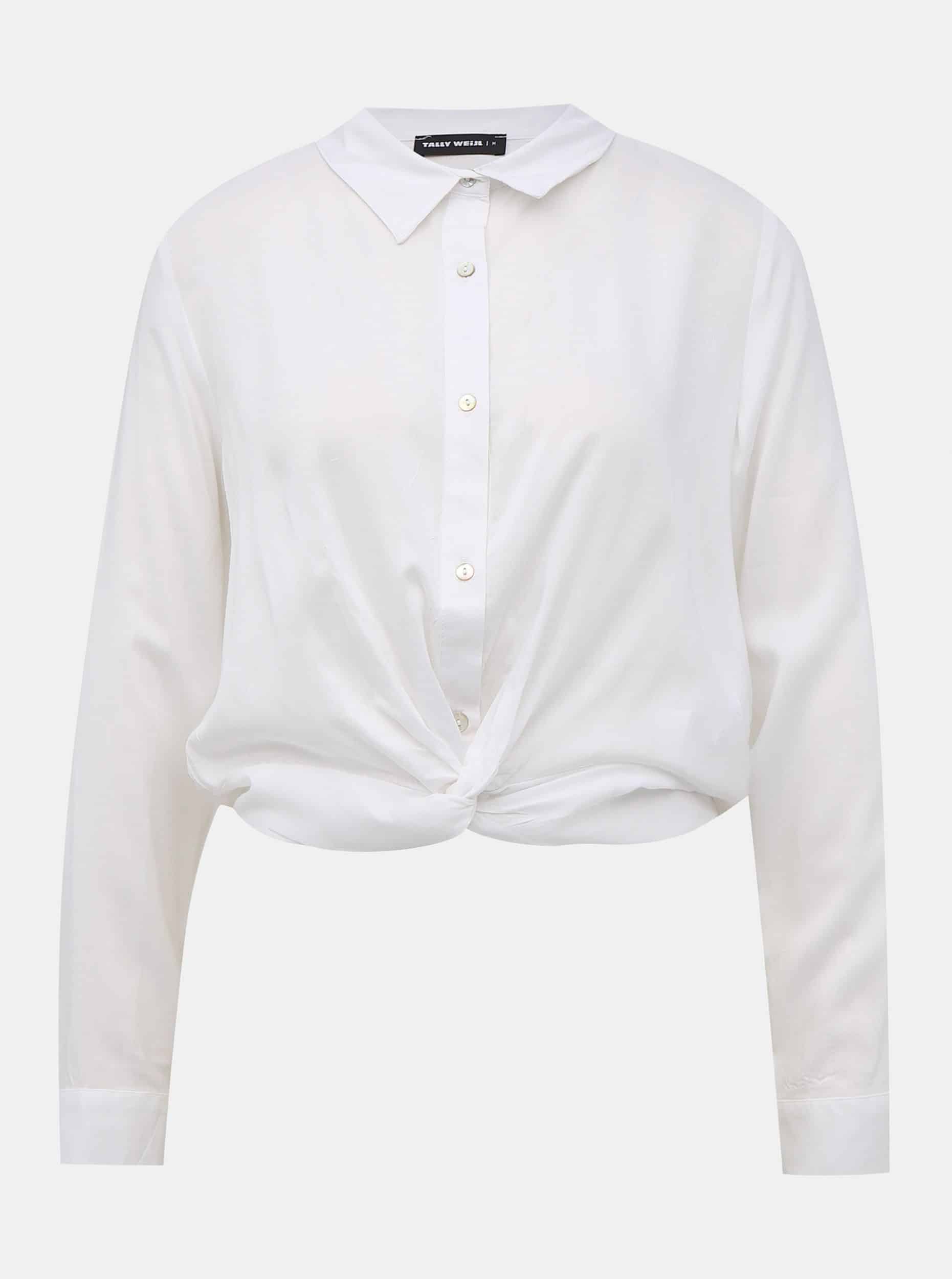 Bílá zkrácená halenka TALLY WEiJL Pulca