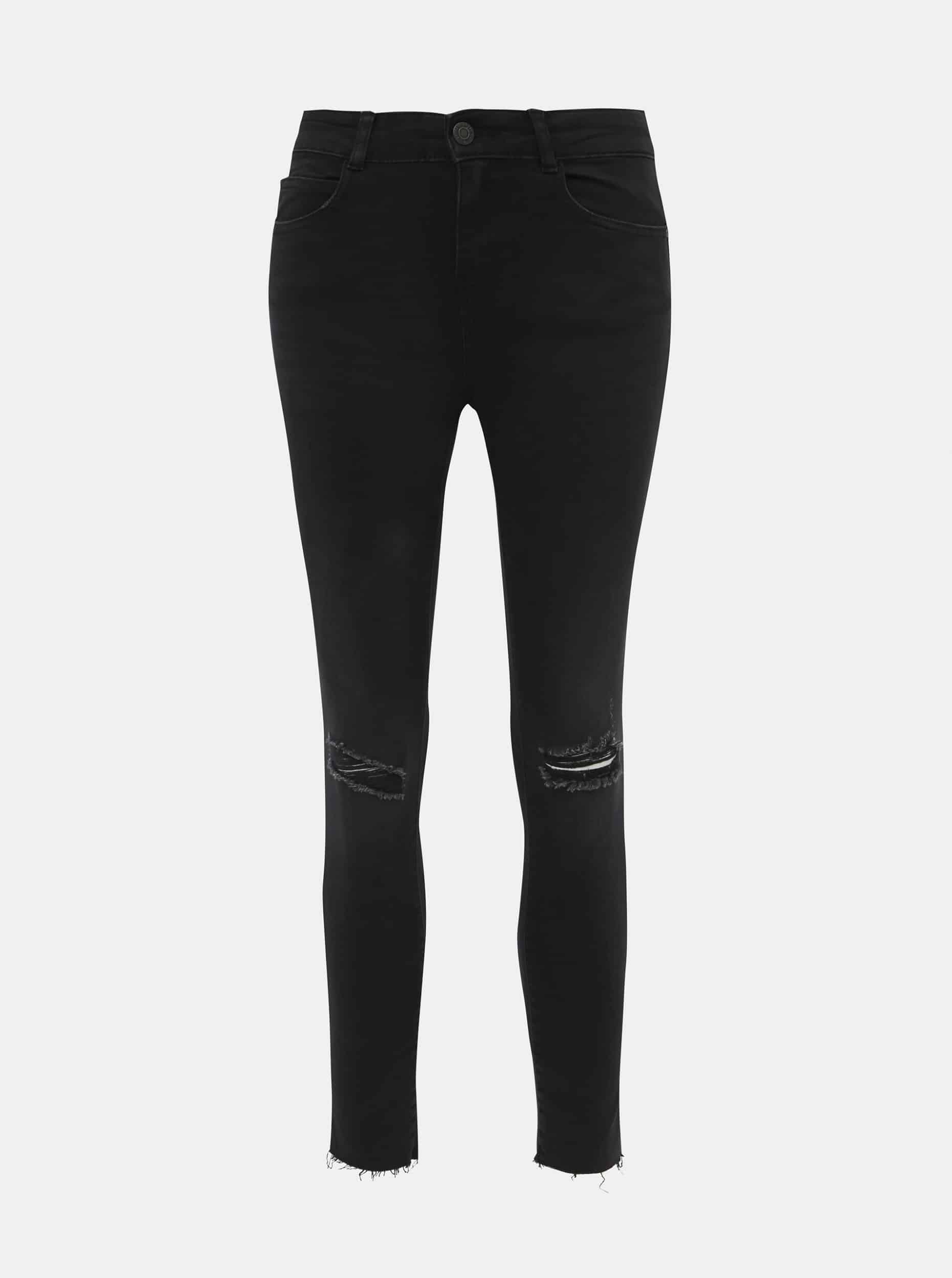 Černé zkrácené skinny fit džíny Noisy May Lucy