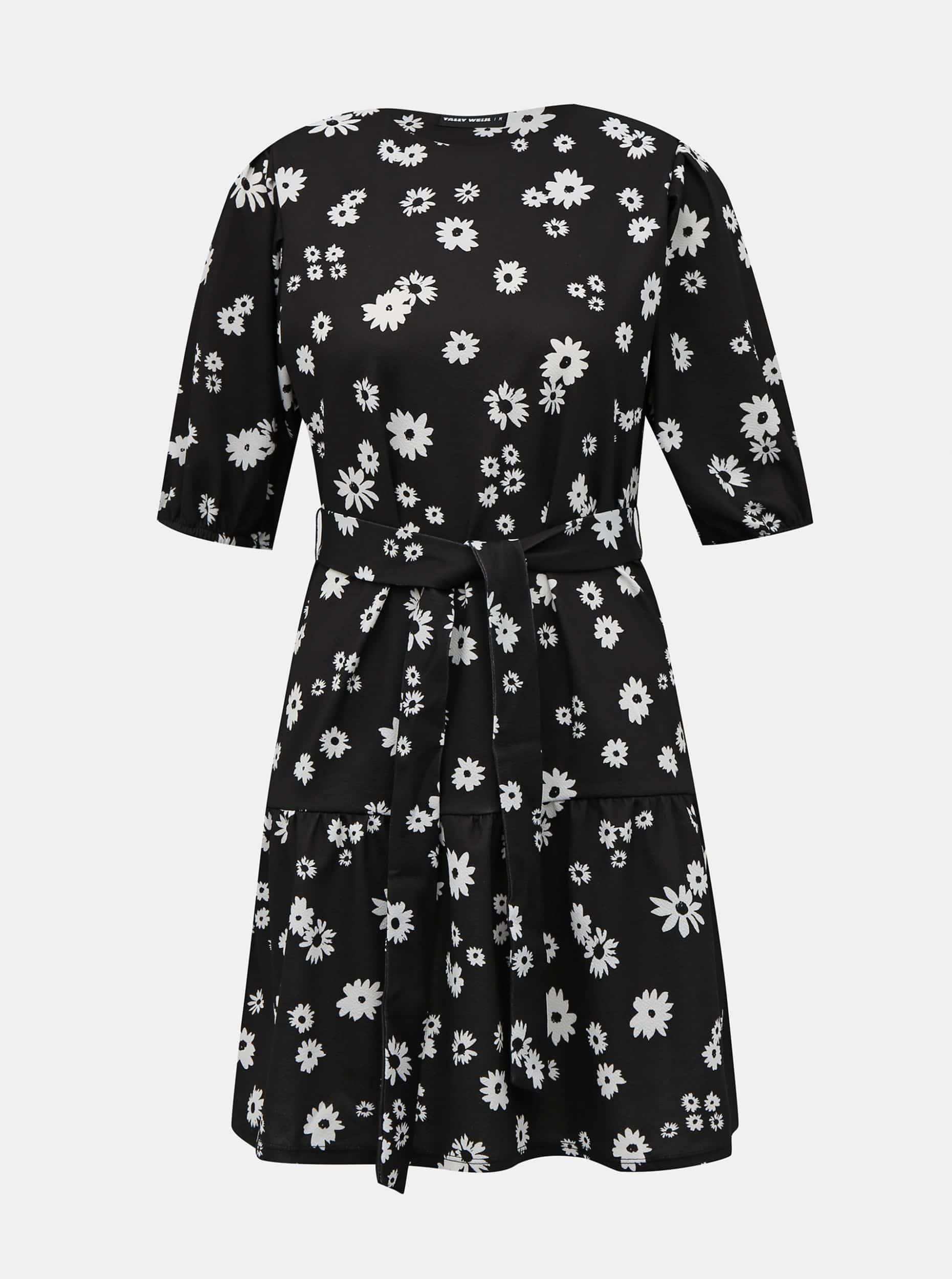 Černé květované šaty TALLY WEiJL
