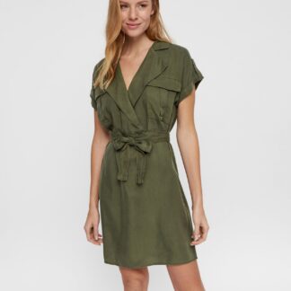 Khaki košilové šaty Noisy May Vera