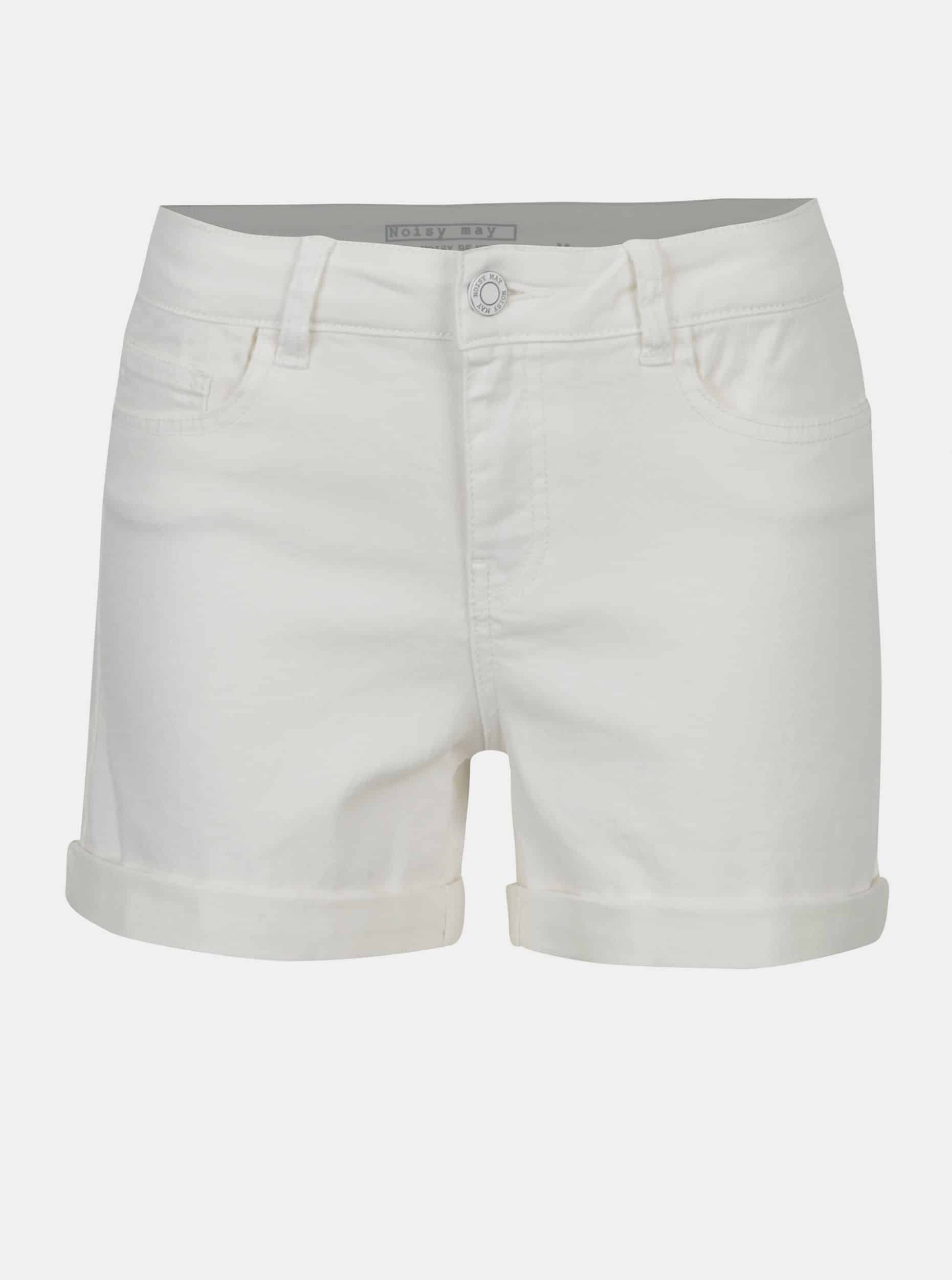 Krémové džínové kraťasy Noisy May Be Lucy