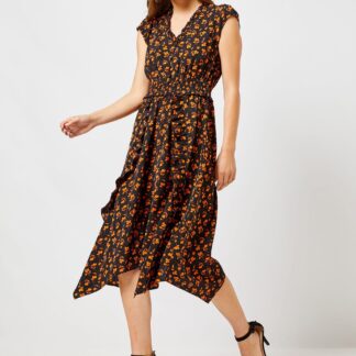 Černé květované šaty Dorothy Perkins